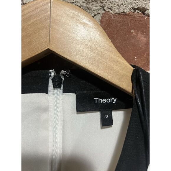 Theory Womens White short Sleeve Shirt dress Size 0 NWT - Picture 3 of 3